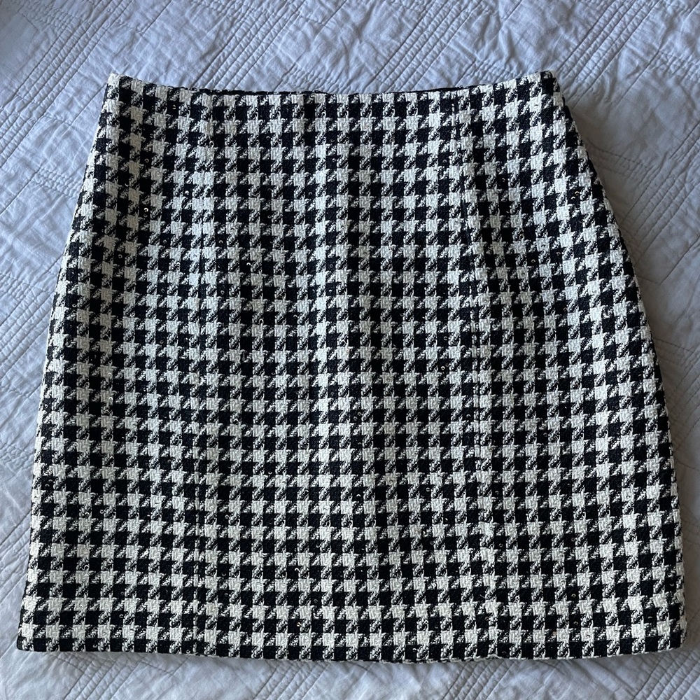Lilly Pulitzer Black and White Houndstooth Mini Skirt
